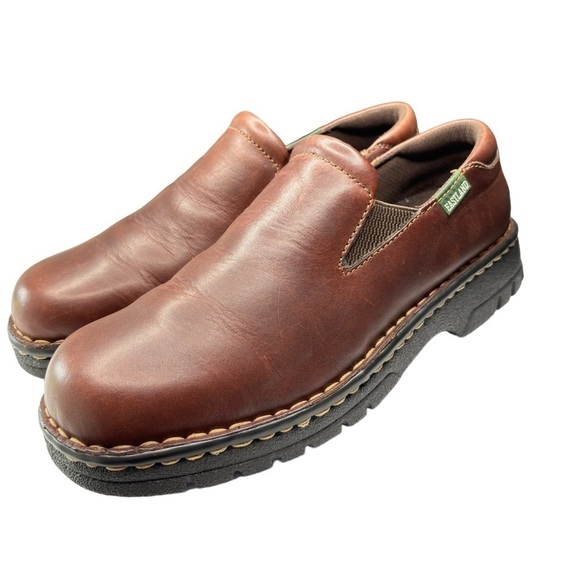 Eastland Newport Slip On Chunky Loafer #3180 Women Shoe SZ 10W Leather Brown Y2K - Picture 6 of 9